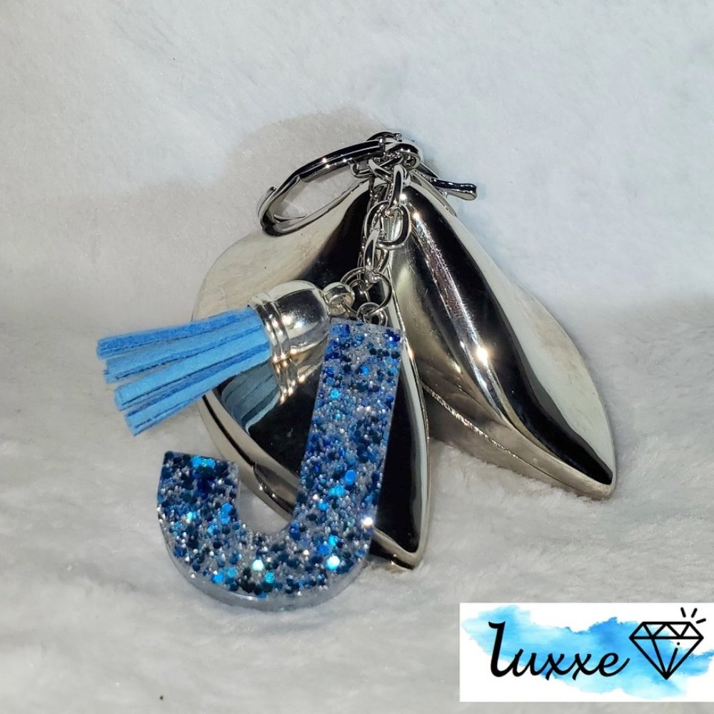 Glittered Letter Keychain